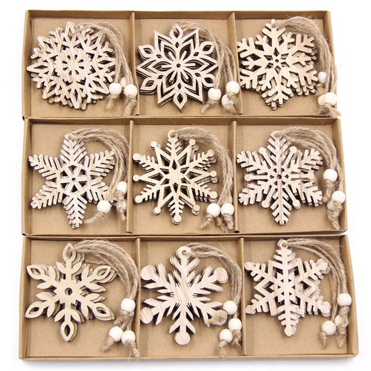 Wooden Snowflake Ornaments