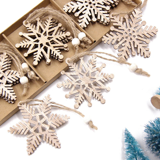 Wooden Snowflake Ornaments