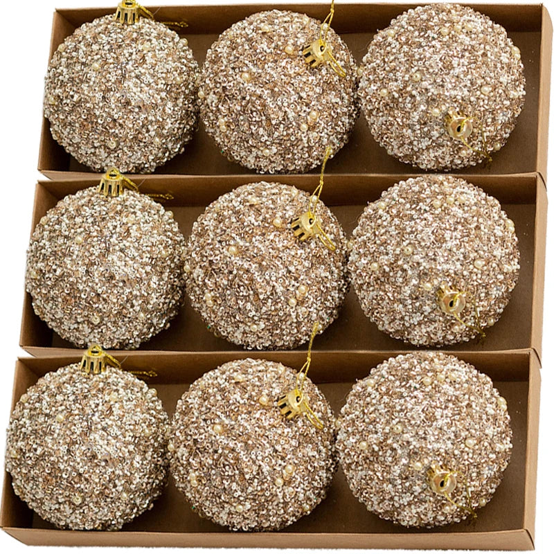Champagne Glitter Baubles