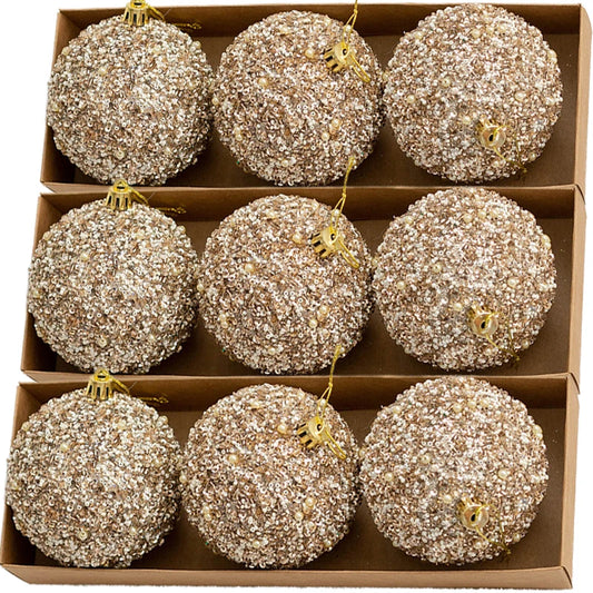 Champagne Glitter Baubles